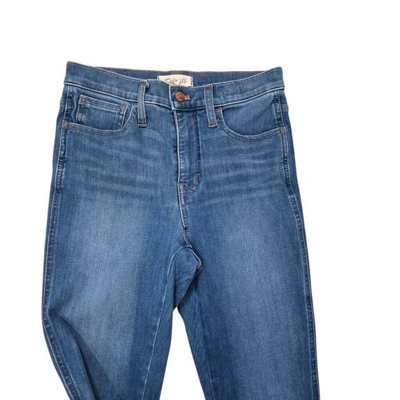 Madewell Roadtripper Jegging Jeans Women's 26 Blue Denim Mid-Rise Ankle Zip - Picture 4 of 7